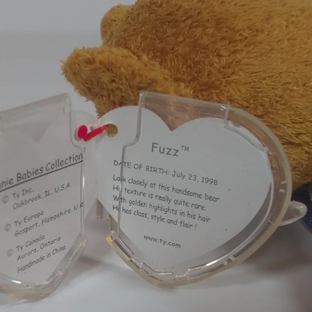Ty Beanie Baby Vintage Fuzz Bear 1999